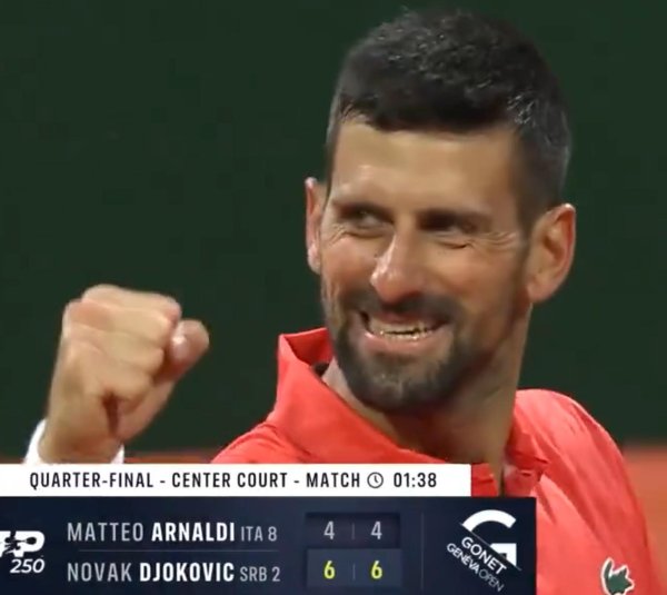 正中优配 ATP250日内瓦1/4决赛：德约科维奇2-0淘汰阿纳尔迪，晋级四强